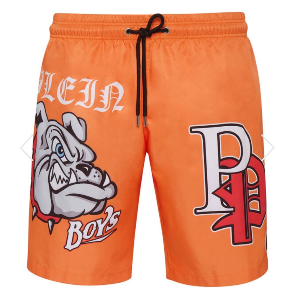 PHILIPP PLEIN
JOGGING SHORTS WITH BULLDOG PRINT